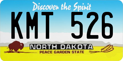 ND license plate KMT526