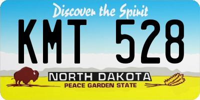ND license plate KMT528