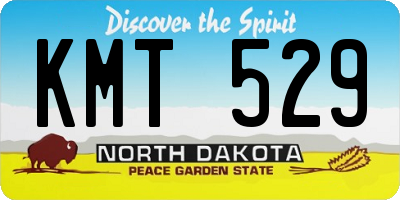 ND license plate KMT529