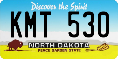 ND license plate KMT530