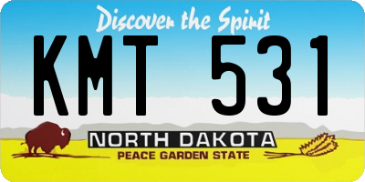 ND license plate KMT531