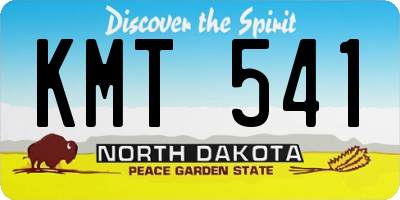 ND license plate KMT541