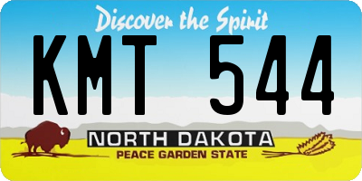 ND license plate KMT544