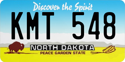 ND license plate KMT548