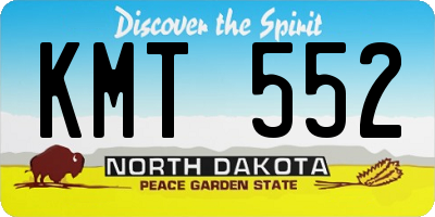 ND license plate KMT552