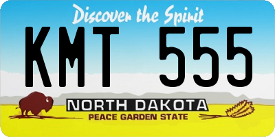ND license plate KMT555
