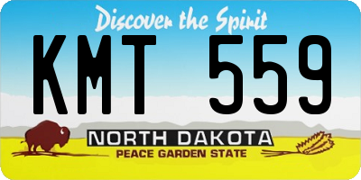 ND license plate KMT559