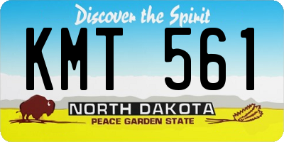 ND license plate KMT561