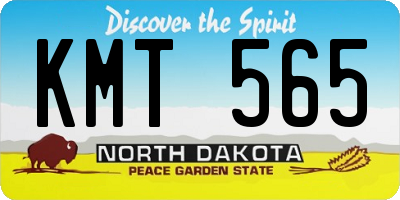 ND license plate KMT565