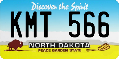 ND license plate KMT566