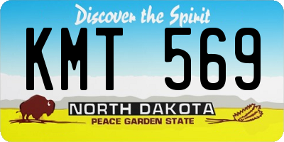 ND license plate KMT569