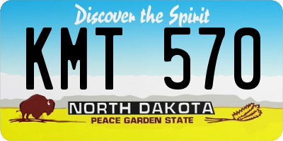 ND license plate KMT570