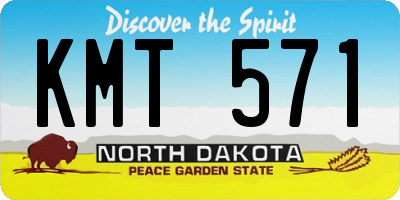 ND license plate KMT571