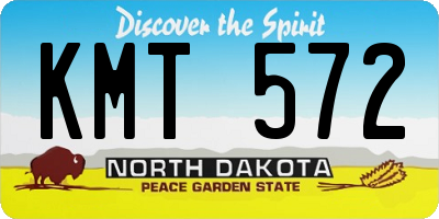 ND license plate KMT572