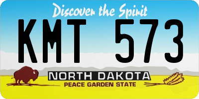 ND license plate KMT573