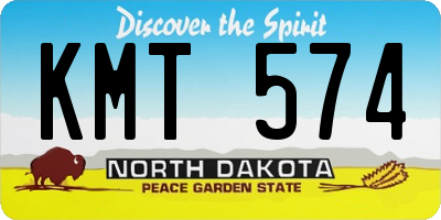 ND license plate KMT574