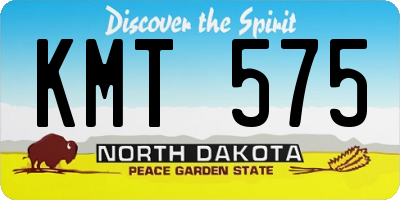 ND license plate KMT575