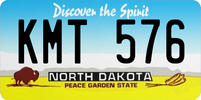 ND license plate KMT576