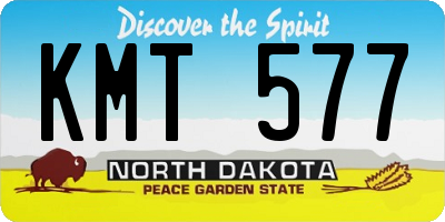 ND license plate KMT577