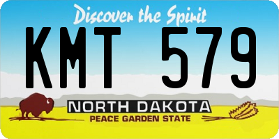 ND license plate KMT579