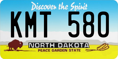 ND license plate KMT580