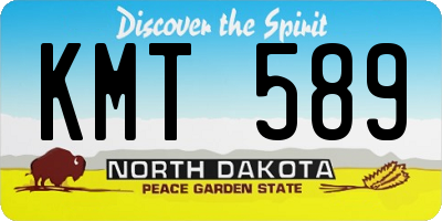 ND license plate KMT589