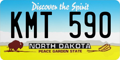 ND license plate KMT590