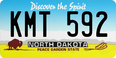 ND license plate KMT592