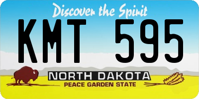ND license plate KMT595