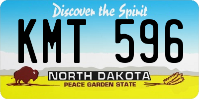 ND license plate KMT596