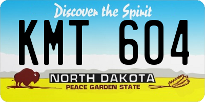 ND license plate KMT604