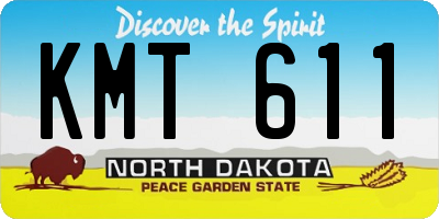 ND license plate KMT611