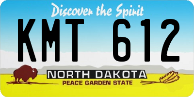 ND license plate KMT612