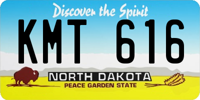 ND license plate KMT616