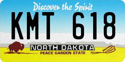 ND license plate KMT618