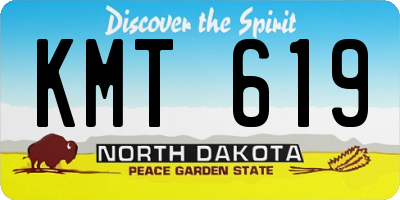 ND license plate KMT619