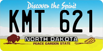 ND license plate KMT621