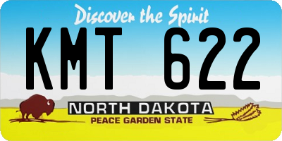 ND license plate KMT622