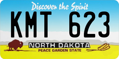 ND license plate KMT623