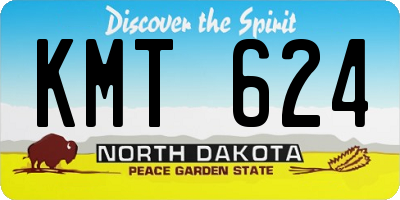 ND license plate KMT624