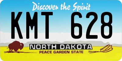 ND license plate KMT628