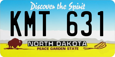 ND license plate KMT631