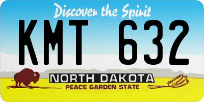 ND license plate KMT632