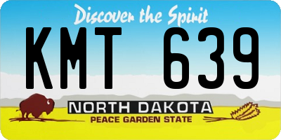 ND license plate KMT639