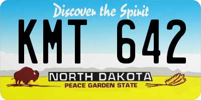 ND license plate KMT642