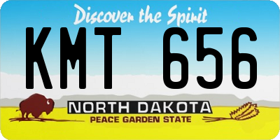 ND license plate KMT656
