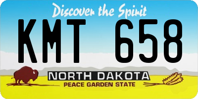 ND license plate KMT658