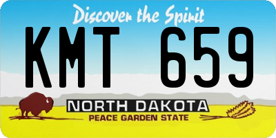 ND license plate KMT659