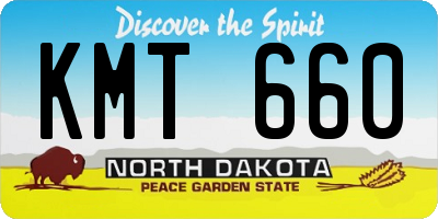 ND license plate KMT660