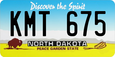ND license plate KMT675